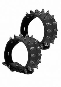 Ouch! Skulls and Bones - Ankle Cuffs with Spikes
