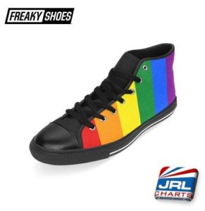 Pride Flag Men’s Classic High Top Canvas Shoes