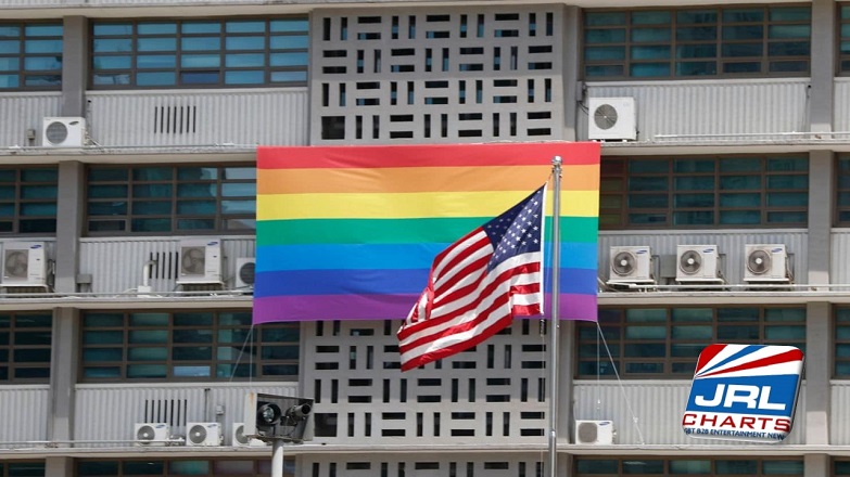 U.S. Embassy in Seoul on May 20, 2019-Rainbow-Pride-Flag