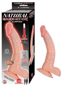 Natural Realskin Flesh 8 inch Curved Hot Cock