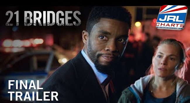 movie trailers - 21 Bridges Final Trailer - Starring Chadwick Boseman