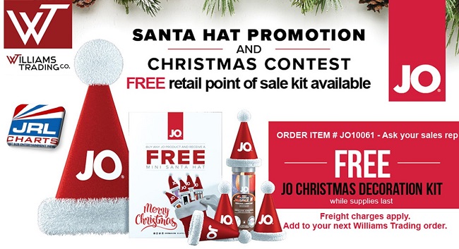 System JO Christmas Promo, Williams Trading System JO Christmas Promo, holiday Instagram contest JOxmas2019, lubricants, massage oils