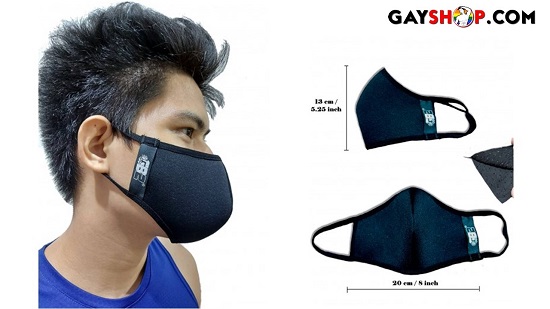 GB2 Designer Face Mask Black-gayshopdotcom