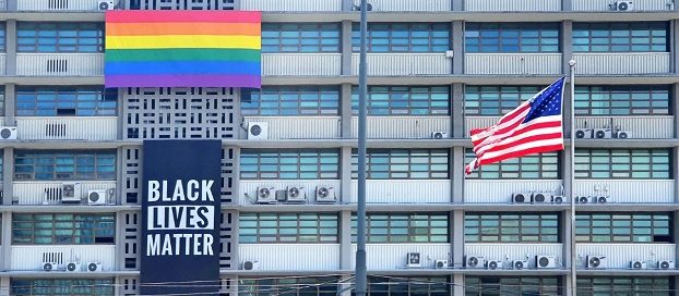 Trump Orders Removal of BLM & PRIDE Month Banners from Embassy