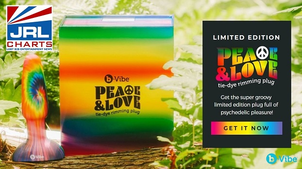 b-Vibe streets New 'Peace & Love' Tie-Dye Rimming Plug-male-sex-toys-jrl-charts