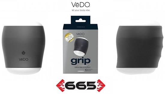 VeDO Grip Rechargeable Vibrating Sleeve-665-Leather