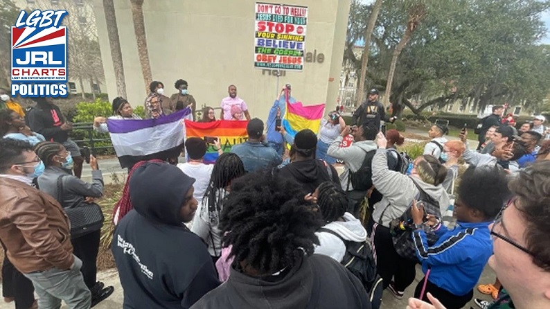 VSU LGBT Students Protest-Religious Men-On Campus Shouting anti-Gay Slurs-2022