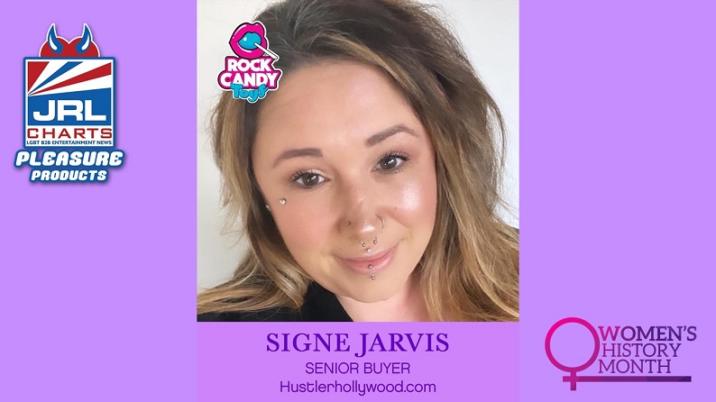 Rock Candy Toys-Women's History Month-Signe Jarvis of Hustler Hollywood-2022-JRL-CHARTS