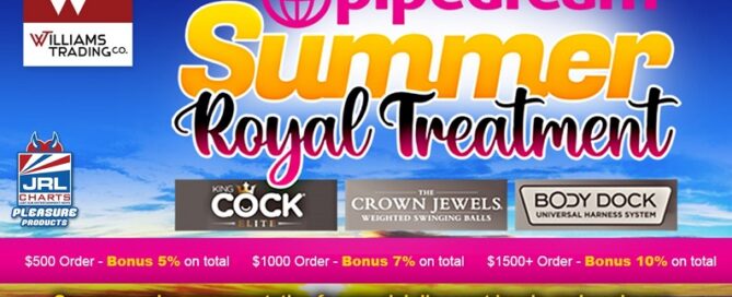 Williams Trading-Co-Summer Royal Treatment Pack Program-Pipedream-sex toys-2022-jrl-charts