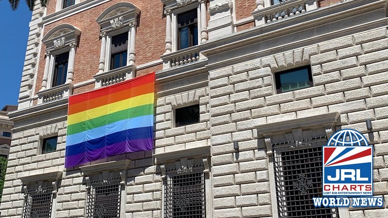 U.S. Embassy at the Vatican Hang Rainbow Flag for Pride Month-2022-jrl-charts
