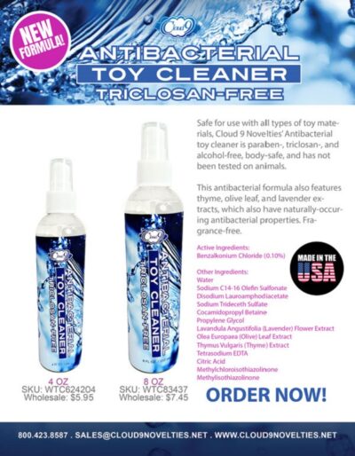 Cloud 9 Novelties-Eco-antibacterial sex-toy Cleaner Formula-Banner-2022-jrl charts