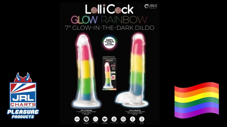 Curve Toys-LolliCock Rainbow Glow-in-the-Dark Dildo Set-sextoys-jrl charts