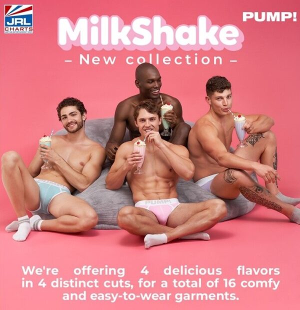 PUMP Underwear-unveils-MILKSHAKE Mens Underwear Collection-Poster-jrl charts