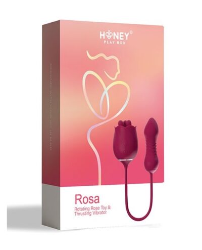 Rosa Rotating Rose Toy Thrusting Vibrator Packaging-Honey Play Box