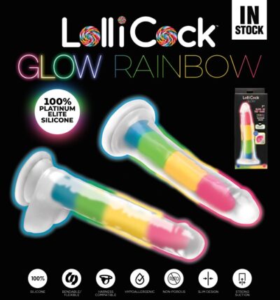 Curve toys-Lolli Cock-Glow Rainbow-PRdsdf2243